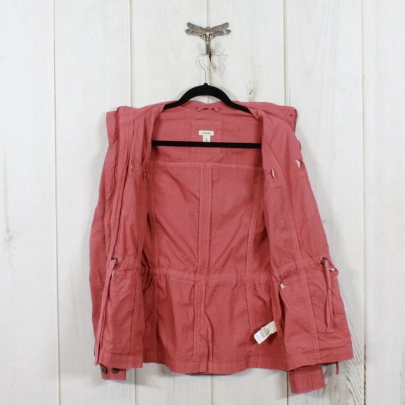 LL BEAN Women's Pink Ripstop Field Jacket Size XS - Picture 10 of 13